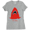 red blue shark Ladies Fitted T-Shirt