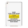 Under Construction Personalize Baby iPad Mini 4