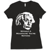 without a moustache einstein proud hirsute mustachioed grooming Ladies Fitted T-Shirt