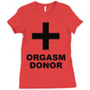orgasm donor (2) Ladies Fitted T-Shirt