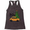 merry christmas car Racerback Tank