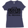 no sleep till preschool Ladies Fitted T-Shirt