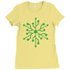 snowflake geek usb green Ladies Fitted T-Shirt