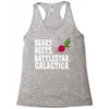bears beets battlestar galactica Racerback Tank
