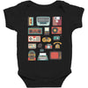 vintage electronic retro technology Baby Bodysuit
