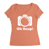 oh snap camera Women's Triblend Scoop T-shirt