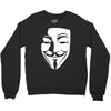 v per vendetta face film horror cinema&amp;tv Crewneck Sweatshirt