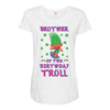 birthday troll brother Maternity Scoop Neck T-shirt