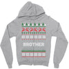 ugly christmas brother Zipper Hoodie