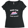 Save The Chubby Unicorns Women's Triblend Scoop T-shirt