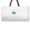 low battery introvert pun humor Weekender Totes