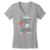 I Wear Grey For My Mom (Brain Cancer Awareness) Women's V-Neck T-Shirt
