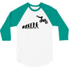 evolution of a biker dirt bike mx motocross t shirt men 3/4 Sleeve Shirt