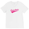 gay pride catcher funny V-Neck Tee
