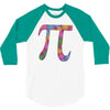 spring pi tshirts  flowery colorful pi day gifts 3/4 Sleeve Shirt