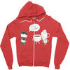 coffee that's always late Zipper Hoodie