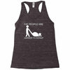 fat people are harder to kidnap funny Racerback Tank