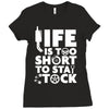 life too short to stay stocked Ladies Fitted T-Shirt