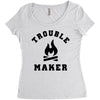 Trouble Maker Women's Triblend Scoop T-shirt