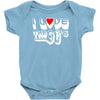 i love the 90's  musik dj fun Baby Onesie
