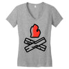 let's go camping Women's V-Neck T-Shirt