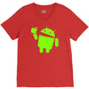 android eats apple V-Neck Tee
