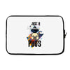 who loves pugs Laptop sleeve