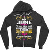 i am a june women Zipper Hoodie