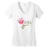 floral Women's V-Neck T-Shirt