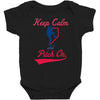keep calm and pitch on Baby Bodysuit