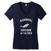 narwhals Women's V-Neck T-Shirt