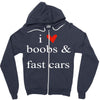 boobs &amp; fast cars Zipper Hoodie