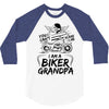 You Cant Scare Me I am Biker Grandpa 3/4 Sleeve Shirt