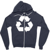 recycle symbol Zipper Hoodie