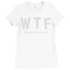 wtf where's the food Ladies Fitted T-Shirt