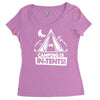 white ink camping is in tents funny Women's Triblend Scoop T-shirt