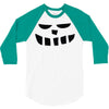 smiling teeth pumpkin face 3/4 Sleeve Shirt