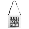 I LIKE DOGS MORE THAN PEOPLE Adjustable Strap Totes