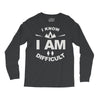 i know i am difficult ski mountain Long Sleeve Shirts