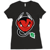 the devil made me brew it Ladies Fitted T-Shirt
