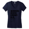 Winning Never Grows Old Women's V-Neck T-Shirt