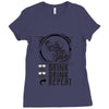 DRINK DRINK REPEAT Ladies Fitted T-Shirt