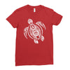 hawaiian turtle tribal art Ladies Fitted T-Shirt