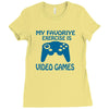 my favorite exercise is video games Ladies Fitted T-Shirt