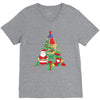 christmas tree made of bells stocking santa V-Neck Tee