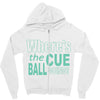 snooker where's the cue ball going Zipper Hoodie