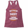 Super Cool Daddy Of A Freaking Awesome Son Racerback Tank