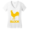 cock block Women's V-Neck T-Shirt