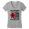 as a scorpio i have 3 sides Women's V-Neck T-Shirt