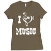 i love music Ladies Fitted T-Shirt
